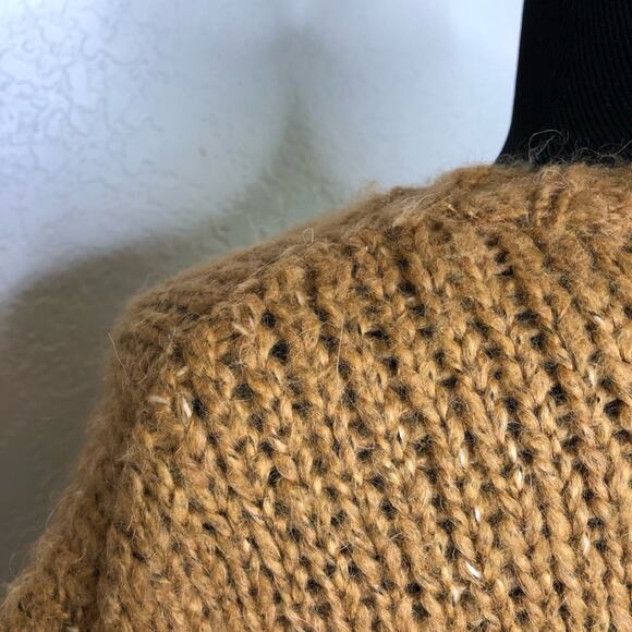 Ichi caramel golden brown v neck alpaca blend sweater size Extra Small XS - Picture 14 of 16